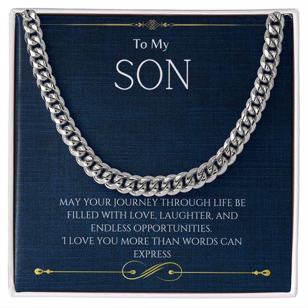 To My Son - Cuban Link Chain