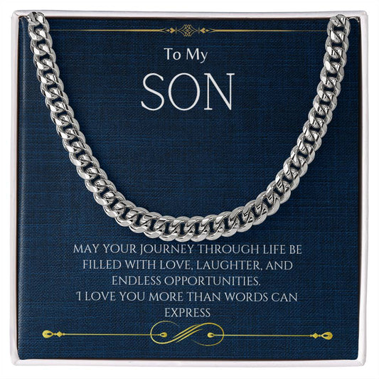 To My Son - Cuban Link Chain