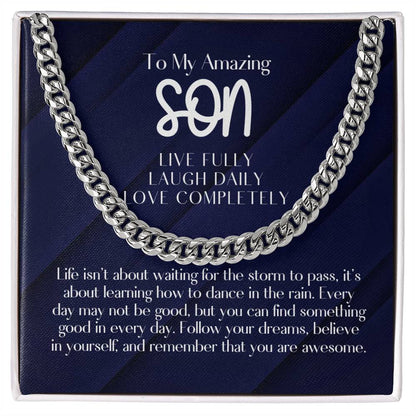 To My Amazing Son - Cuban Link Chain