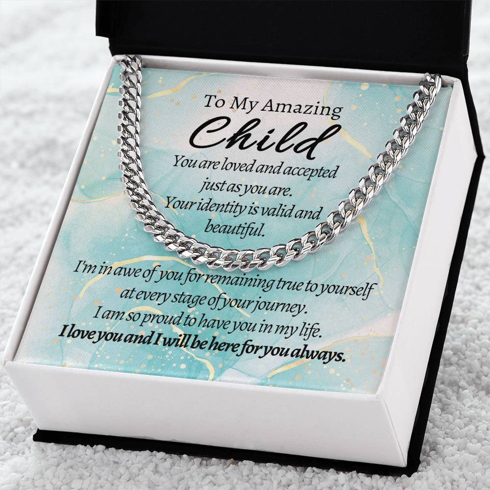 To My Amazing Child - Stainless Cross Necklace