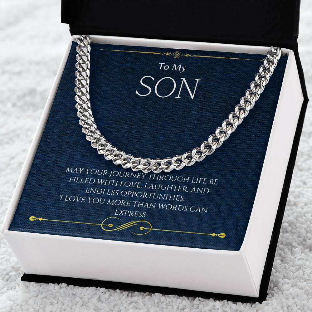 To My Son - Cuban Link Chain