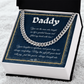 To My Daddy - Cuban Link Chain