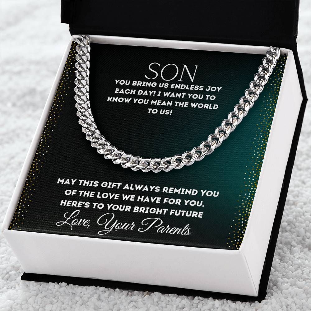 To Our Son - Cuban Link Chain