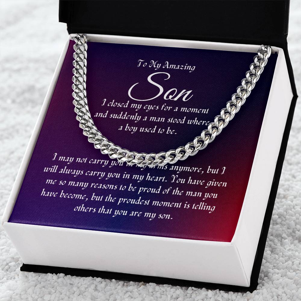 To My Amazing Son - Cuban Link Chain