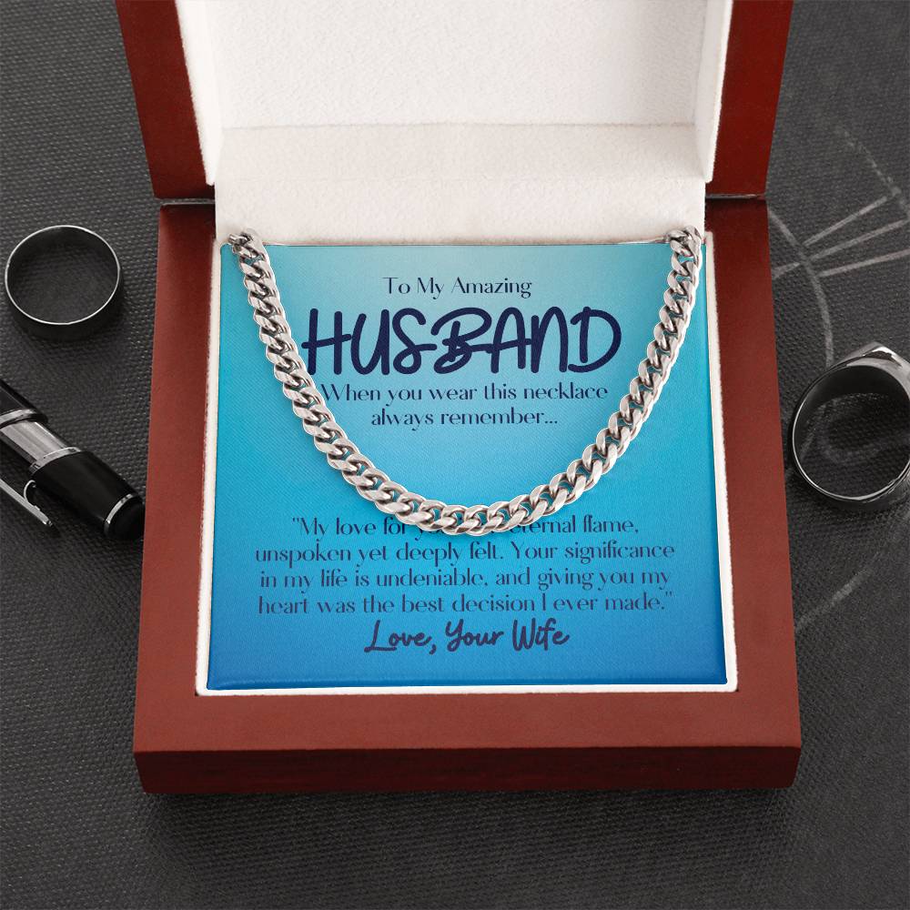 To My Amazing Husband - Cuban Link Chain