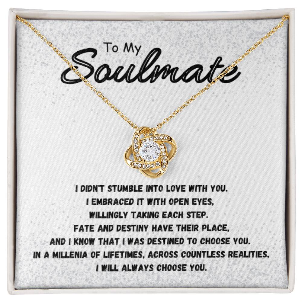 To My Soulmate - Love Knot Necklace