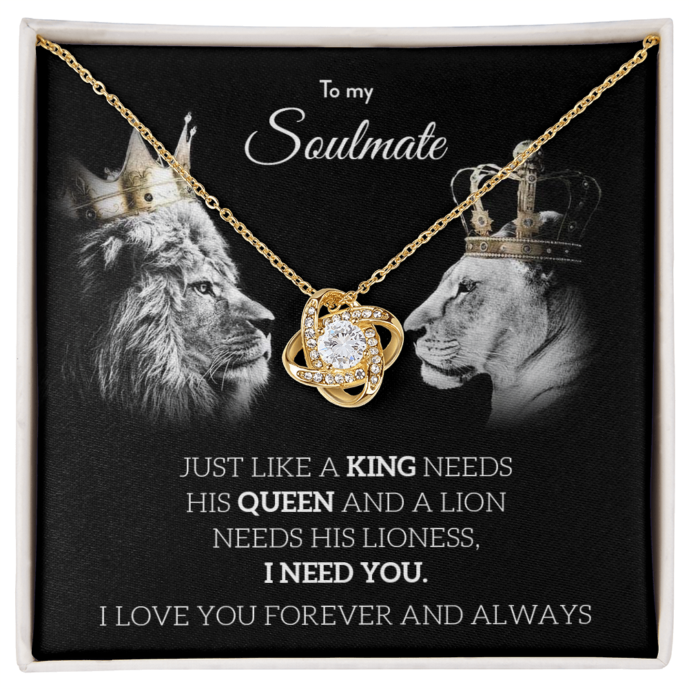 To My Soulmate - Love Knot Necklace