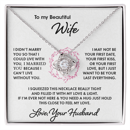 To My Wife - Love Knot Necklace