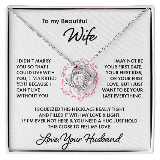 To My Wife - Love Knot Necklace
