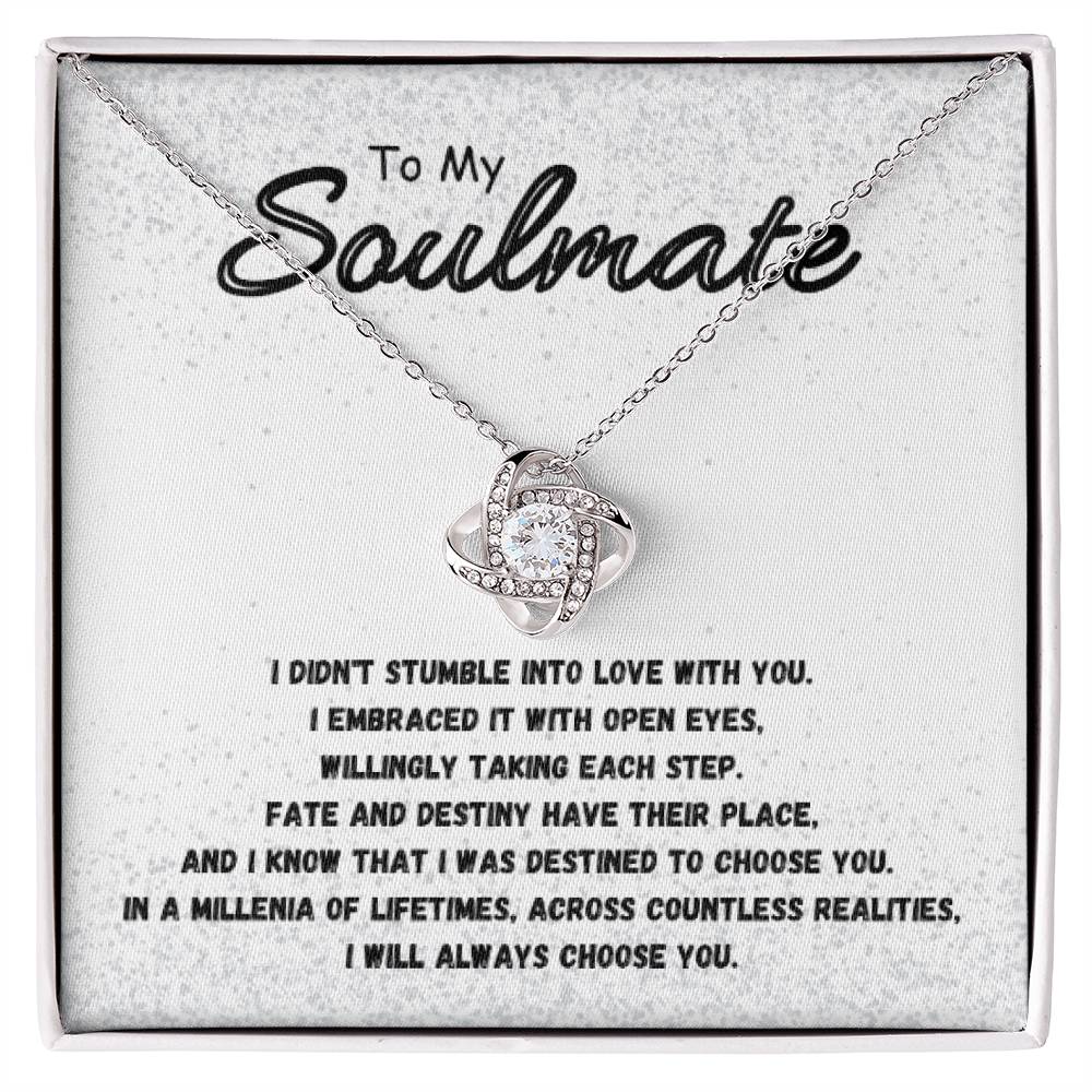 To My Soulmate - Love Knot Necklace