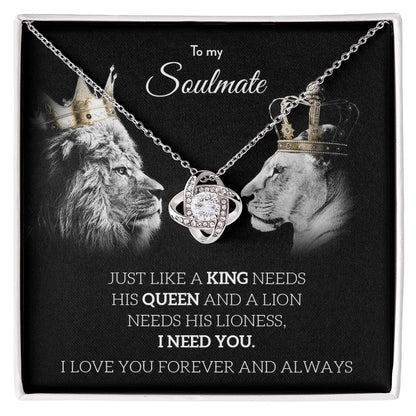 To My Soulmate - Love Knot Necklace