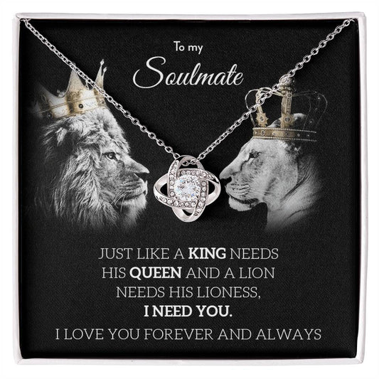 To My Soulmate - Love Knot Necklace