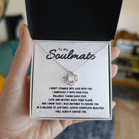 To My Soulmate - Love Knot Necklace