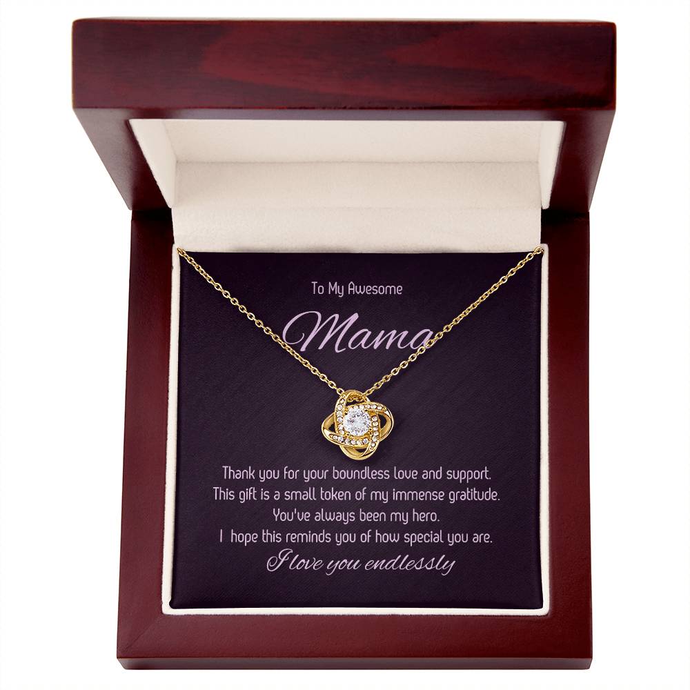 To My Mom - Love Knot Necklace