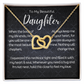 To My Beautiful Daughter - Interlocking Hearts Necklace