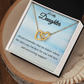 To My Daughter - Interlocking Hearts Necklace