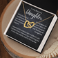 To My Beautiful Daughter - Interlocking Hearts Necklace