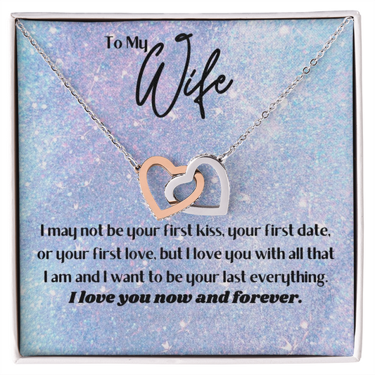 To My Wife - Interlocking Hearts Necklace