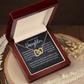 To My Beautiful Daughter - Interlocking Hearts Necklace