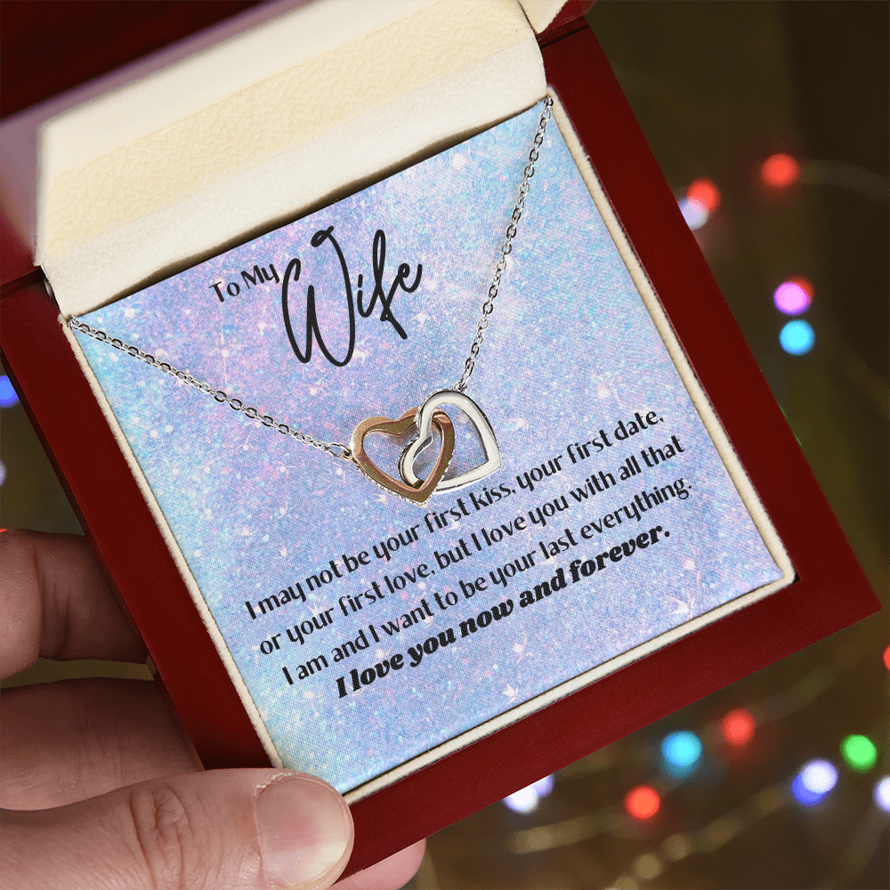 To My Wife - Interlocking Hearts Necklace