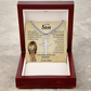To My Son - Cuban Link Chain with Artisan Cross