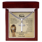 To My Son - Cuban Link Chain with Artisan Cross